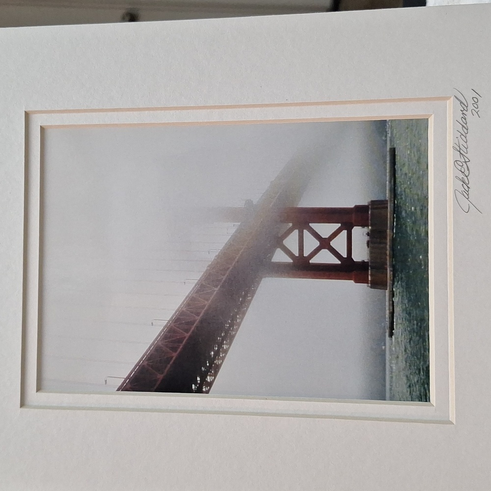NWT SF Golden Gate Bridge Cover In the Fog By Jack E. Stiddard 5x7/8x10 Mat